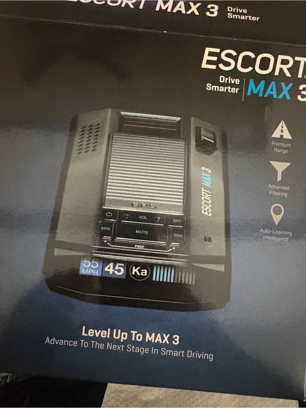 MAX 3 Black Radar Detector - ESCORT MAX 3